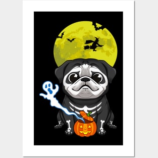 Halloween Pug: Spooky and Adorable Posters and Art